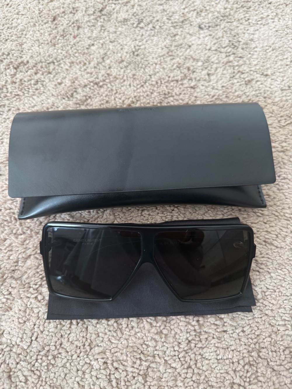 Saint Laurent Betty Black Shield Sunglasses